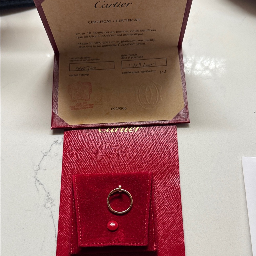 Cartier Rose Gold Juste Un Clou Small Ring
